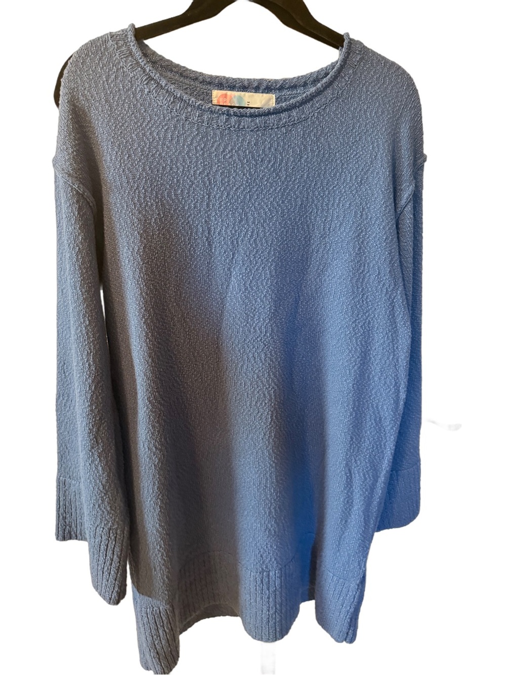 FP Beach Oversized Cozy Sky Blue Textured Sweater